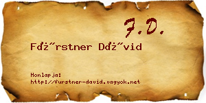Fürstner Dávid névjegykártya
