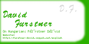 david furstner business card